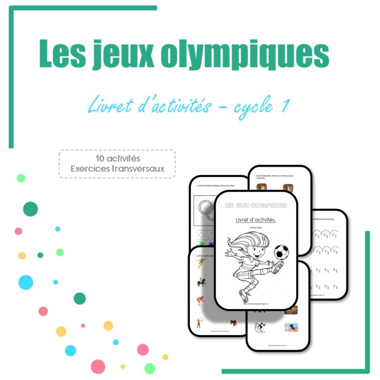 Livret d'activités les Jeux Olympiques Les Trésors de l'Apprentissage